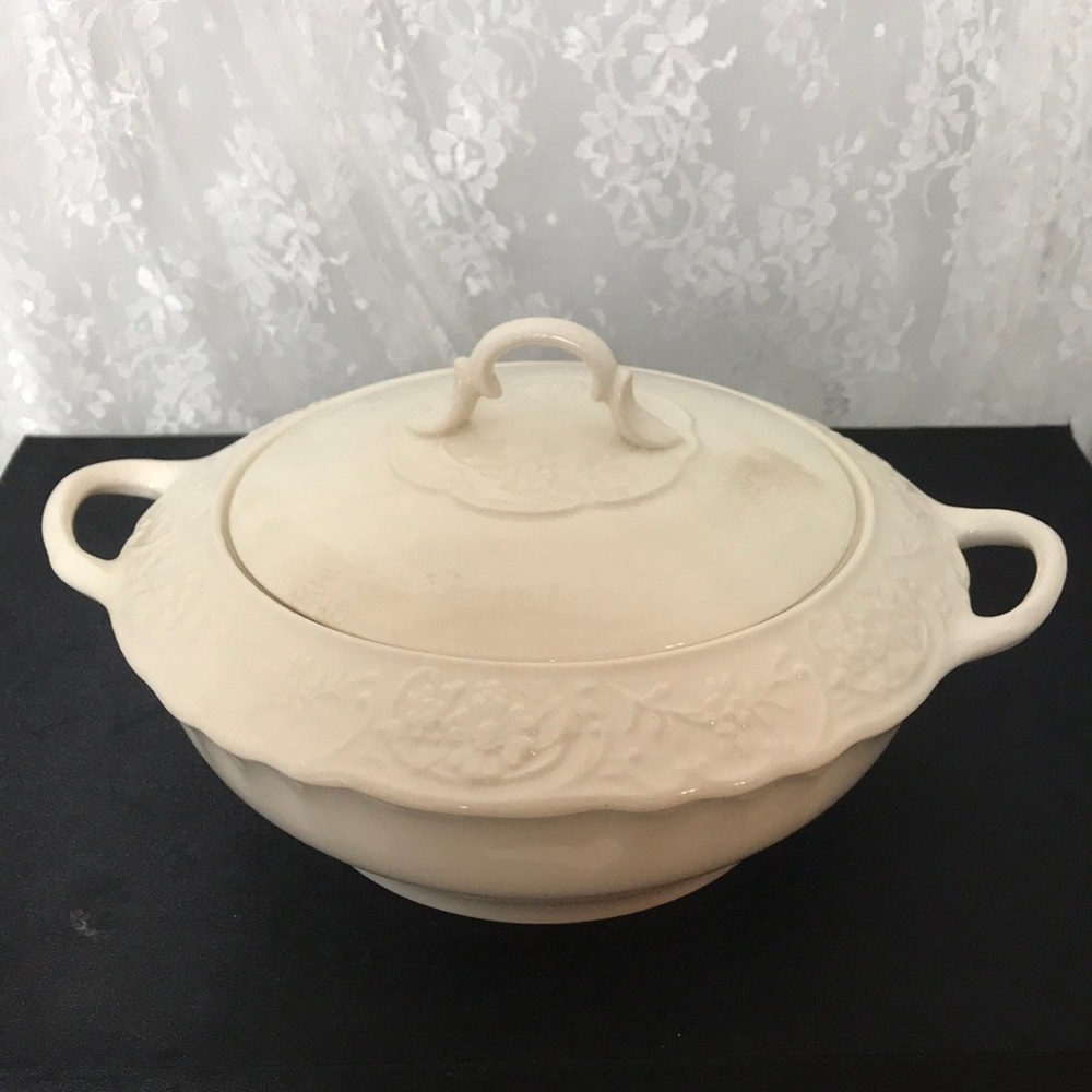 Antique Knowles Round Covered Vegetable Dish